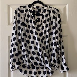 INC Polka Dot Long Sleeve Top